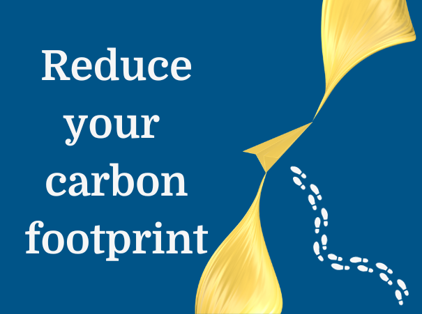 Reduce carbon footprint dark blue